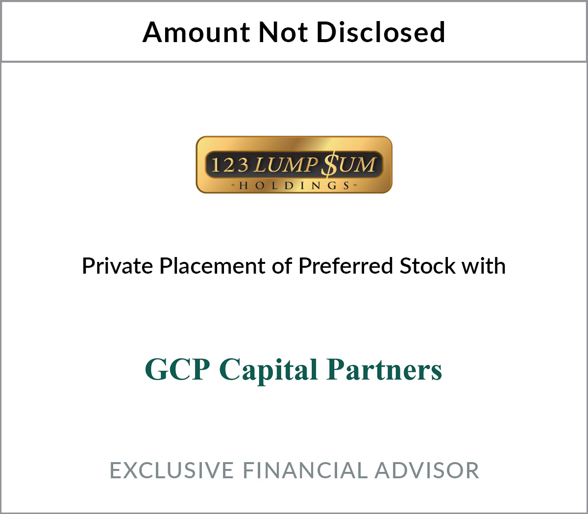 123 LumpSum Holdings, LLC Private Placement of Preferred Stock