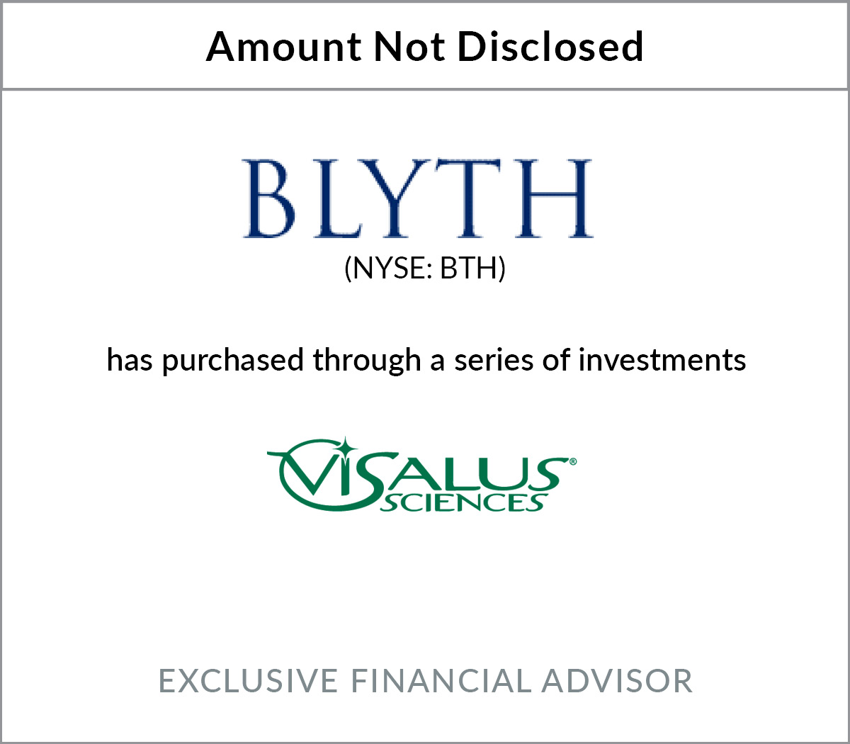 Blyth, Inc. to Acquire ViSalus Sciences