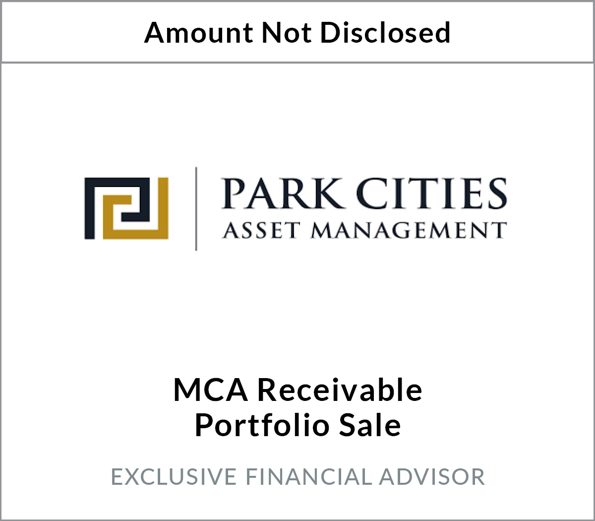 Bryant Park Capital Advises Park Cities on Sale of Merchant Cash Advance Portfolio