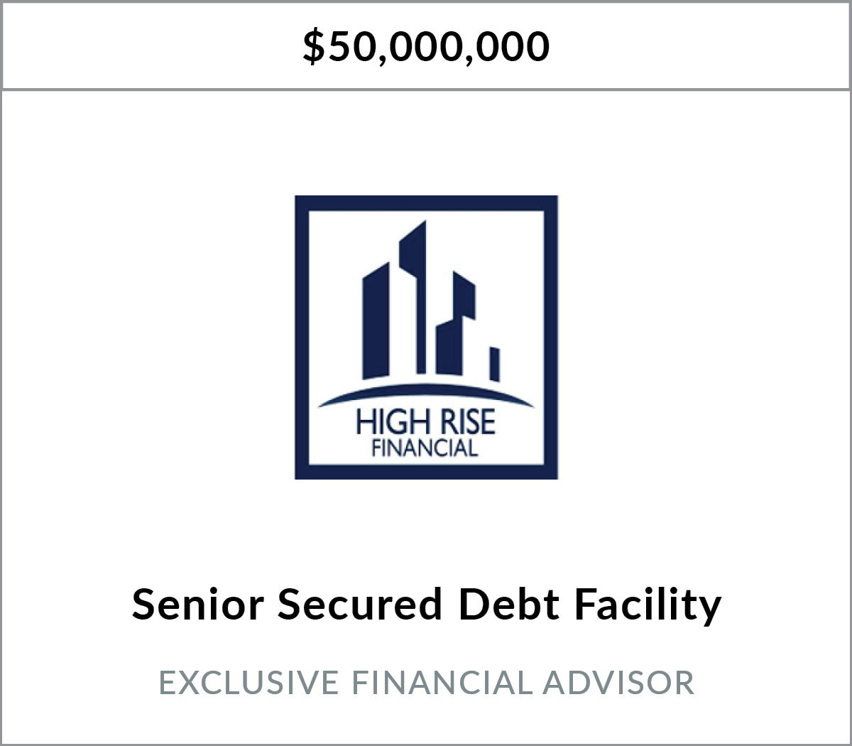 Bryant Park Capital Secures A $50 Million Senior Debt Facility For High Rise Financial, LLC
